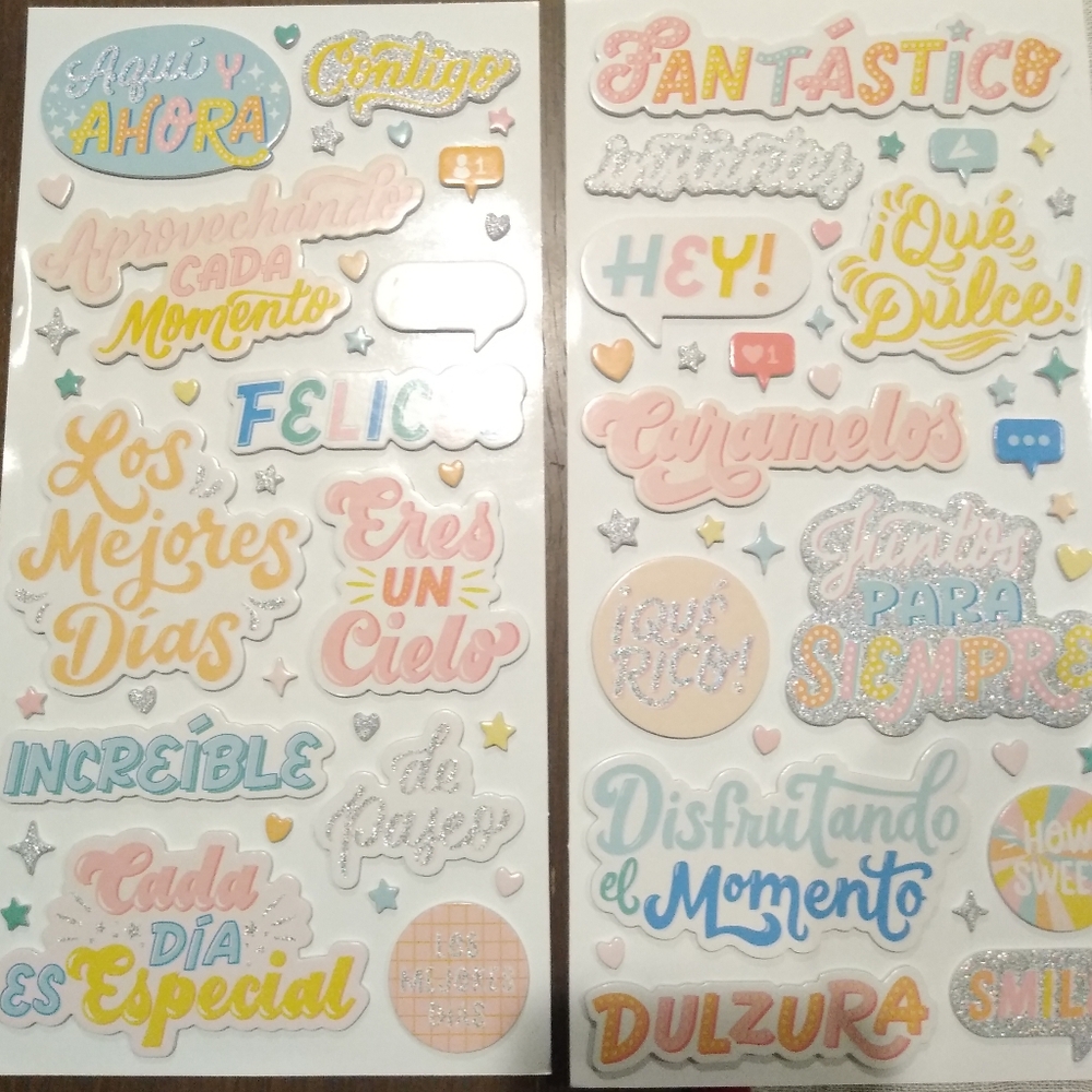 Thickers Fun Foam Phrase Stickers 69 Pcs English & Spanish